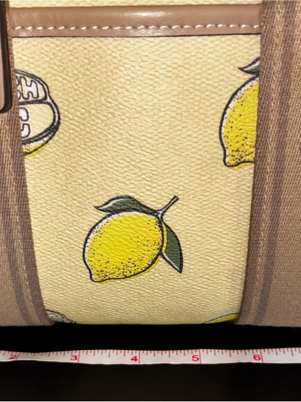 NWT Coach NYC Lemon Mini Tote Crossbody Bag / Matching Zip Card Case & Dust Bag